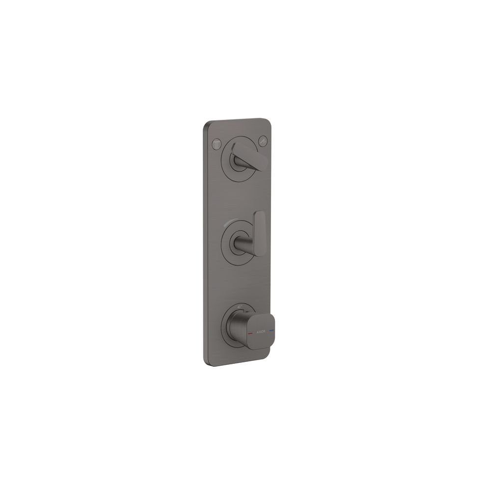 Hansgrohe AXOR Citterio C module thermostatique C 380x120mm, UP DN 20, plaque pour 2 consommateurs, chrome noir brossé