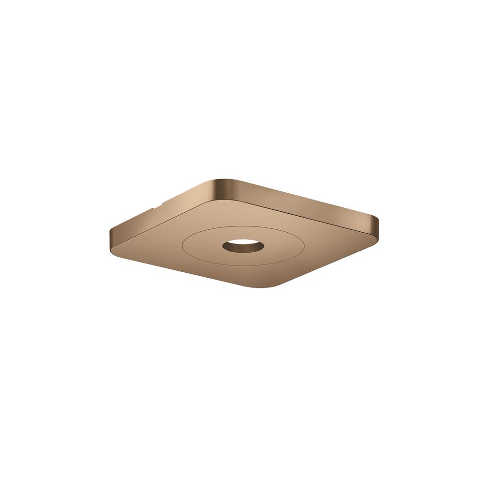Hansgrohe AXOR Rosace de plafond pour Citterio C 120/120 softsquare, Rouge Or poli, 28802300