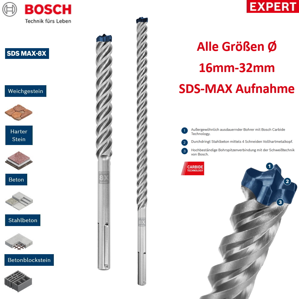 Bosch EXPERT Perforateur SDS max-8X, 24 x 200 x 320 mm 2608900238