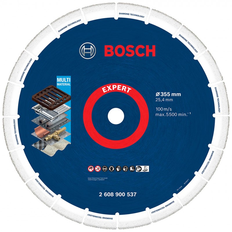 Meule diamantée BOSCH EXPERT pour métal, 355 x 25,4 mm 2608900537