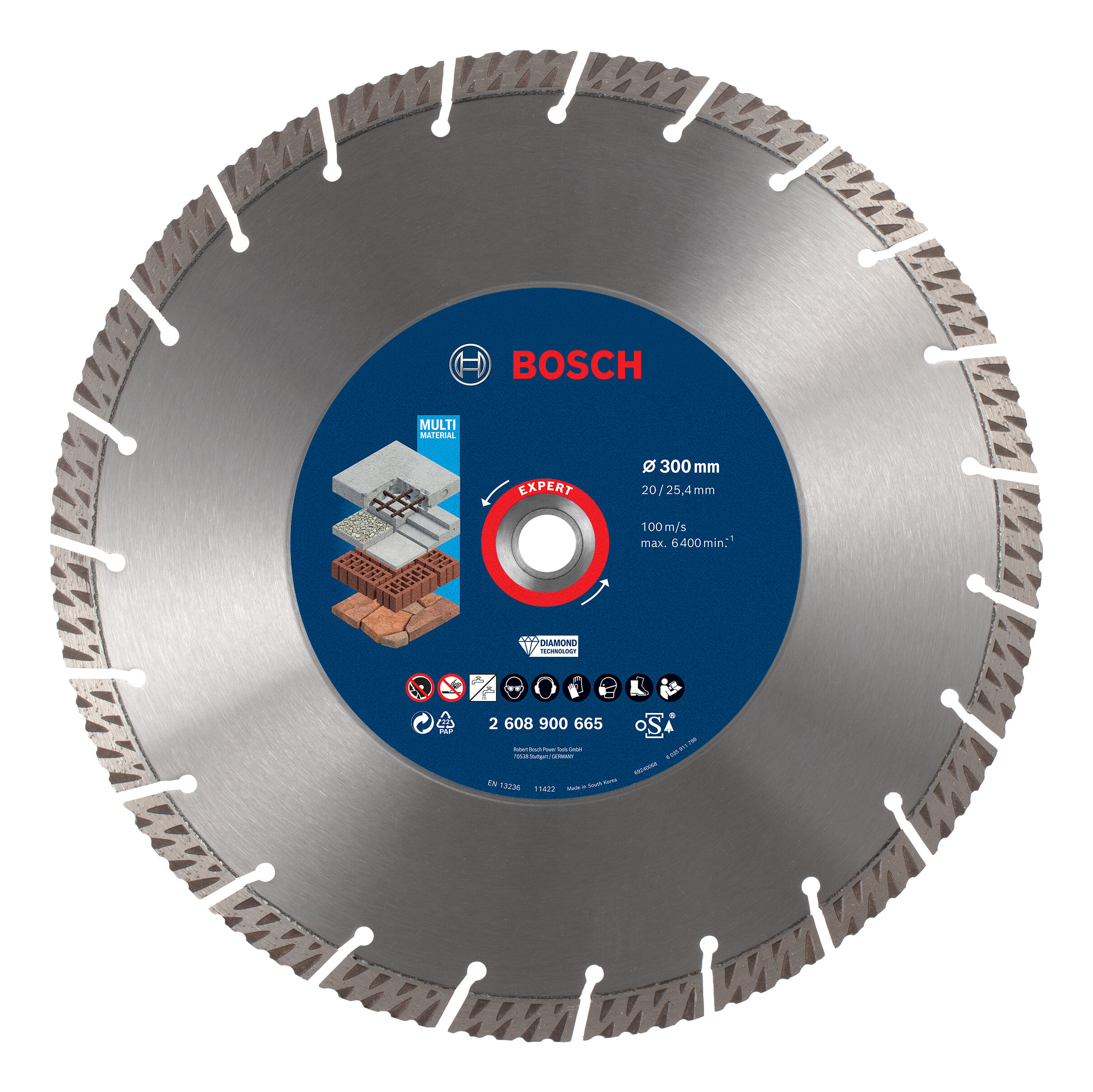 Disques de tronçonnage diamant BOSCH EXPERT MultiMaterial, 300 x 20/25,40 x 3 x 15 mm 2608900665