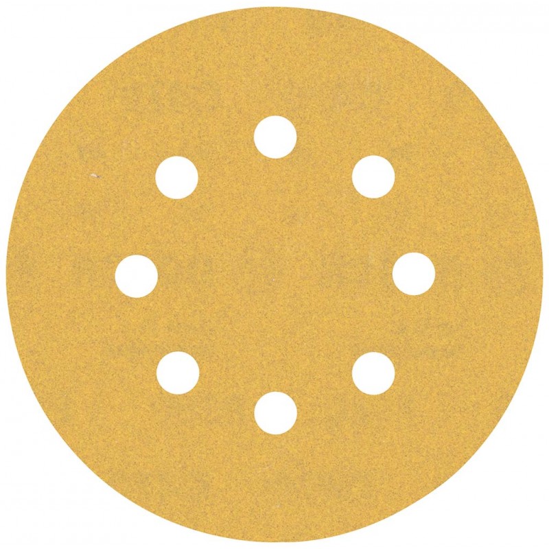 Papier de ponçage Bosch 5x Expert C470 avec 8 trous pour ponceuse excentrique 125 mm G 180 - 2608900808 — lot de 5 pièces