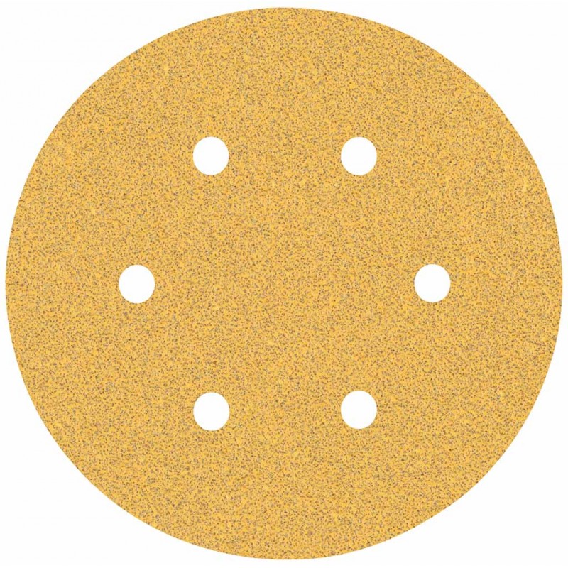 BOSCH EXPERT C470 Papier de verre avec 6 trous, 150 mm, G 60, 50 pièces 2608900918 — lot de 50 pièces