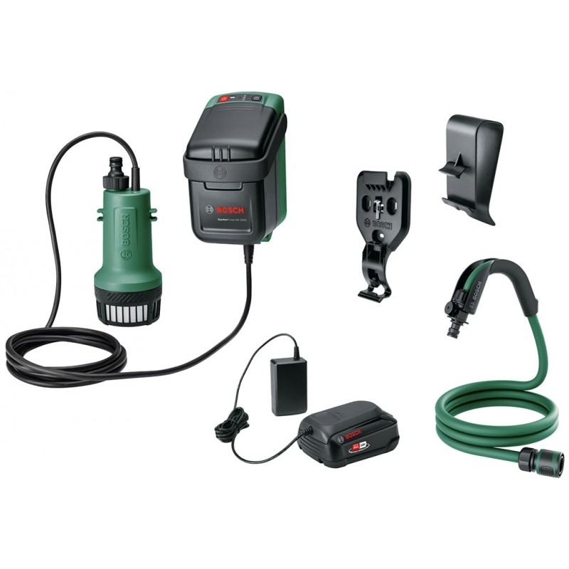 Pompe à eau de pluie sans fil Bosch GardenPump 18V-2000 1 x batterie 18V 2,5Ah - 06008C4202