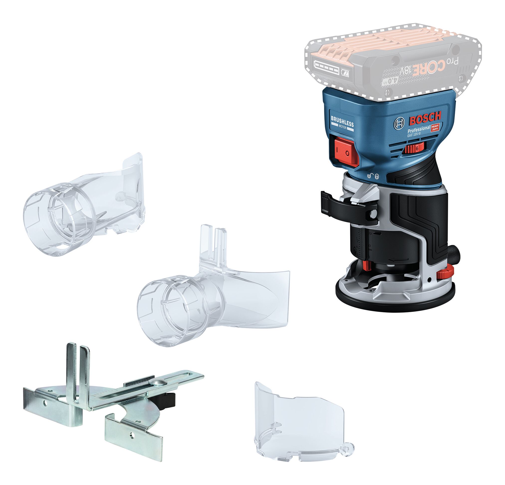 Bosch GKF 18V-8 Professional - Fraiseuse à chant sur accumulateur 06016C2000