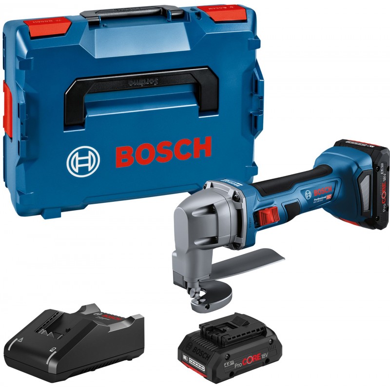 BOSCH GSC 18V-16 E Tôle à batterie, 2x 4.0Ah, GAL 18V-40, L-BOXX 0601926301