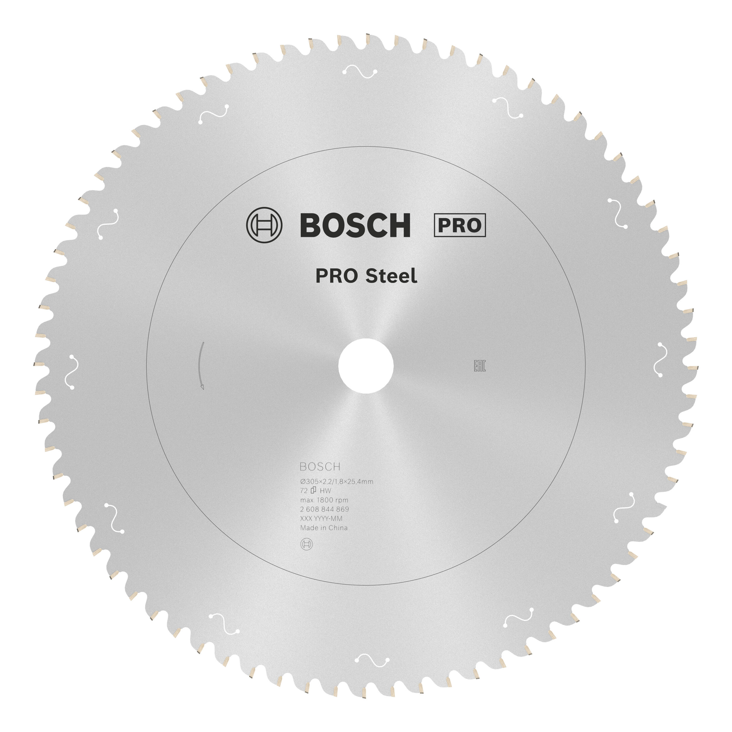 Lame de scie circulaire BOSCH PRO Steel T72 pour scies circulaires, filaire