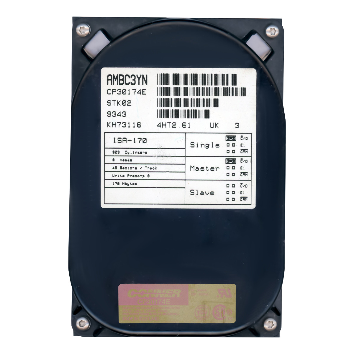 CONNER 170MB 3800RPM 32KB ATA 3.5" CP30174E