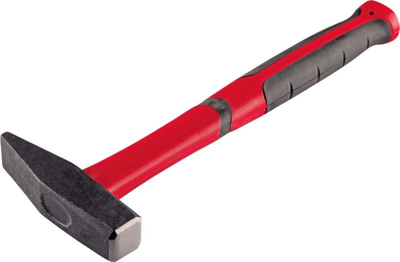 Marteau de serrurier GEDOREred R92120012, 300 g, tête en acier trempé forgé rouge/noir