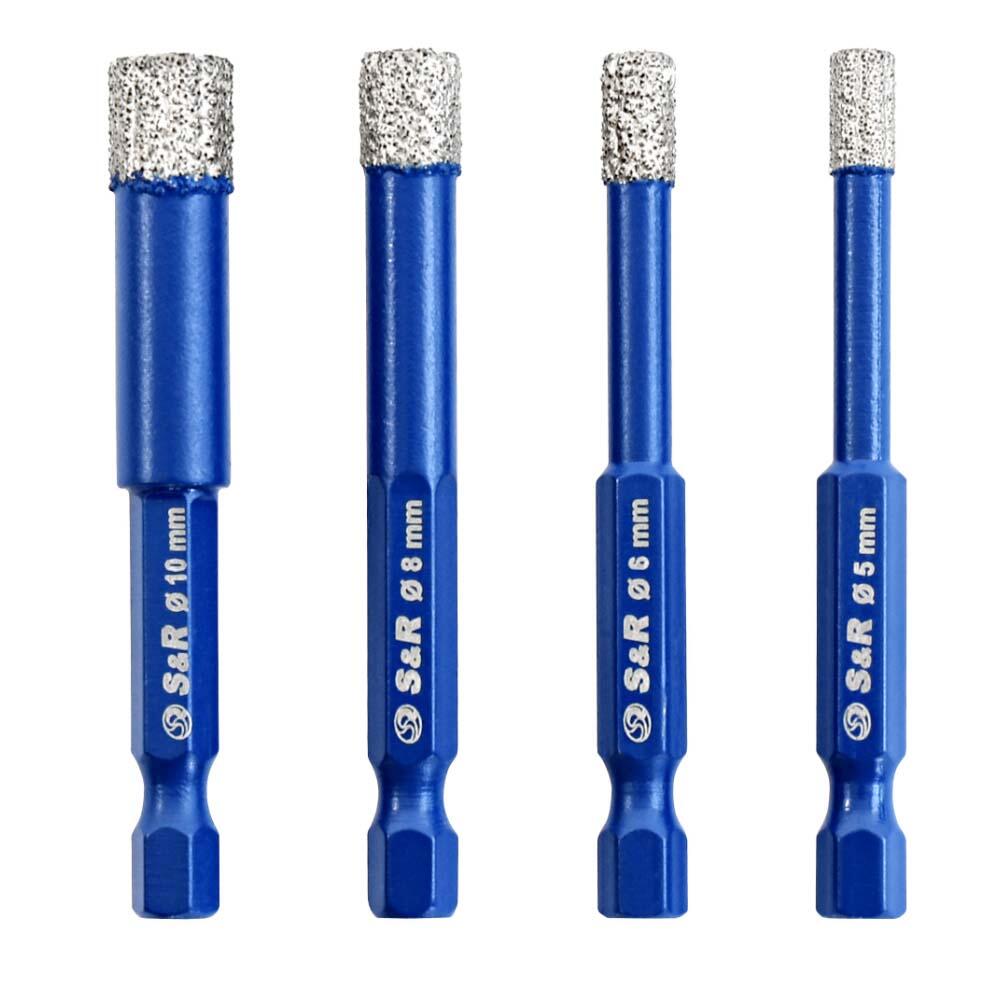 Set de forets diamantés S&R 4 pièces