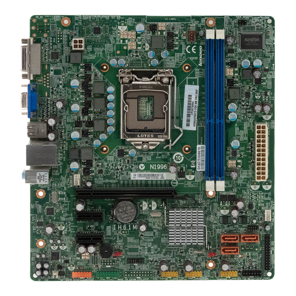 LENOVO 0C16894 IH61M SOCKET LGA 1155 DDR3 2 PCIe SATA mATX