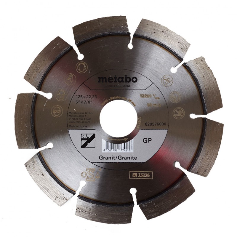 Disque diamant Metabo 125x22,23 mm "GP" Granit "professional" 628576000