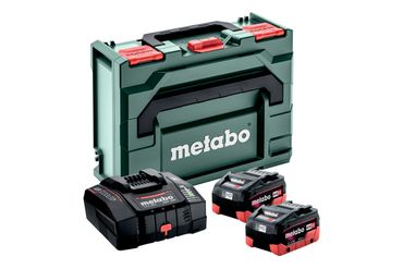 Metabo 18V Basic Set 2 x LiHD 8,0 Ah & chargeur ASC 290 & metaBOX 145 11,2 L