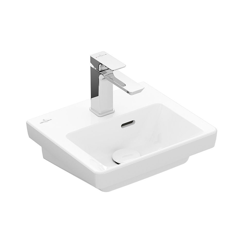 Villeroy & Boch Petit lavabo Subway 3.0 370x305mm rectangulaire 1 trou de robinetterie sans trop-plein Stone White CeramicPlus