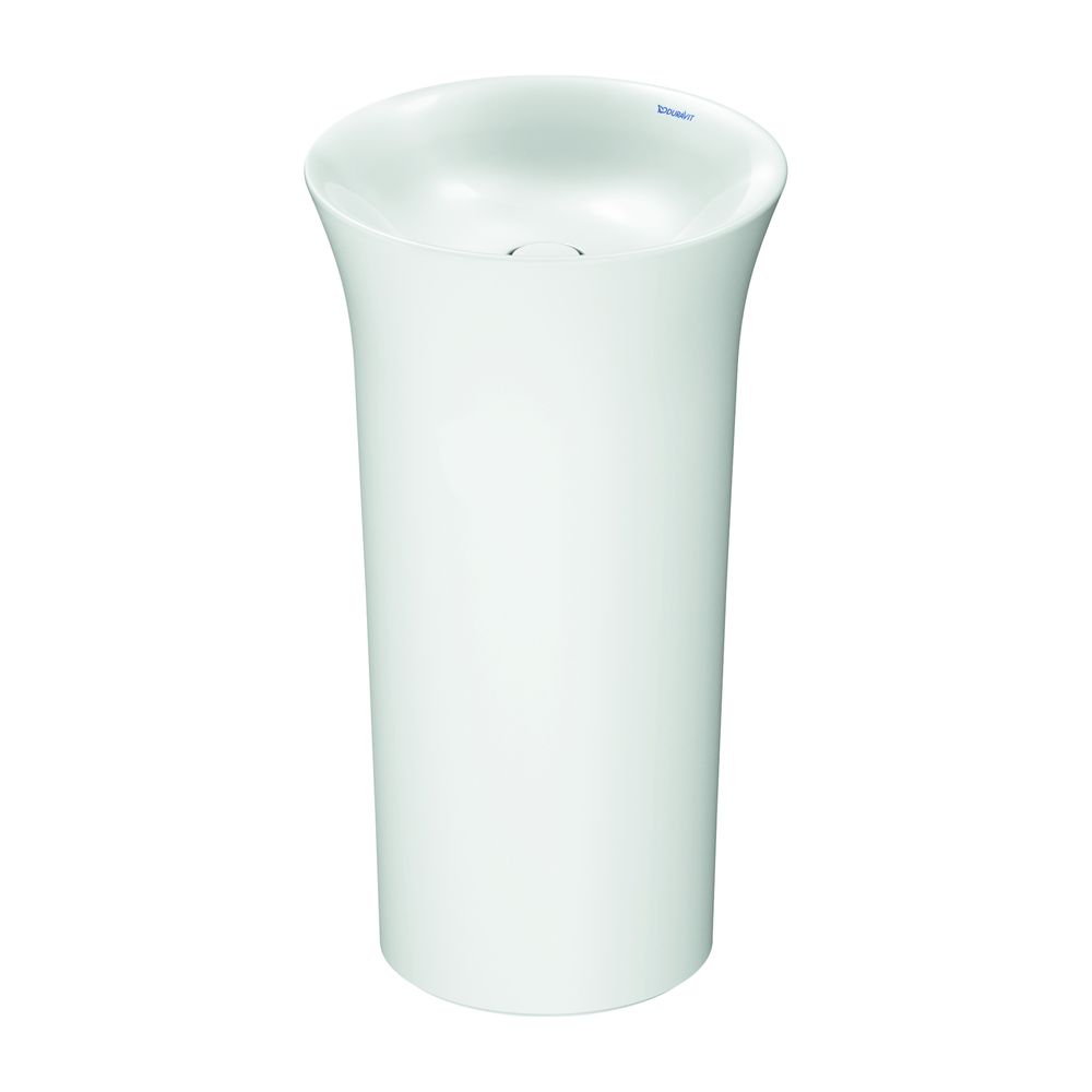 Duravit White Tulip vasque autoportante 500x500x900mm, pose au sol, évacuation basse, sans trop-plein ni barre à trous