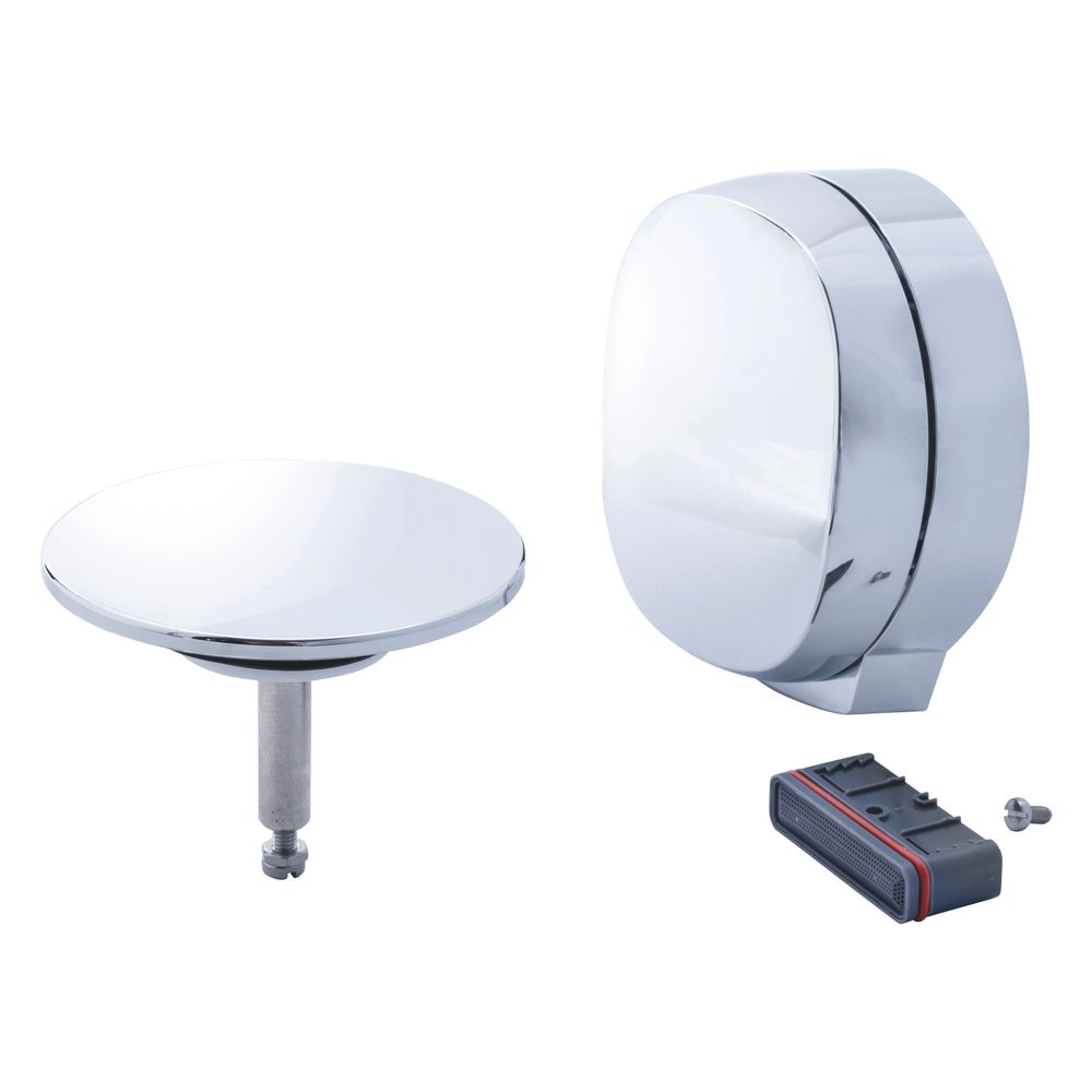 Duravit Kit d'équipement, chrome HG, poignée tournante, couvercle d'entrée de baignoire, aérateur, cône de soupape, pour garnitures de trop-plein/évacuation de baignoire