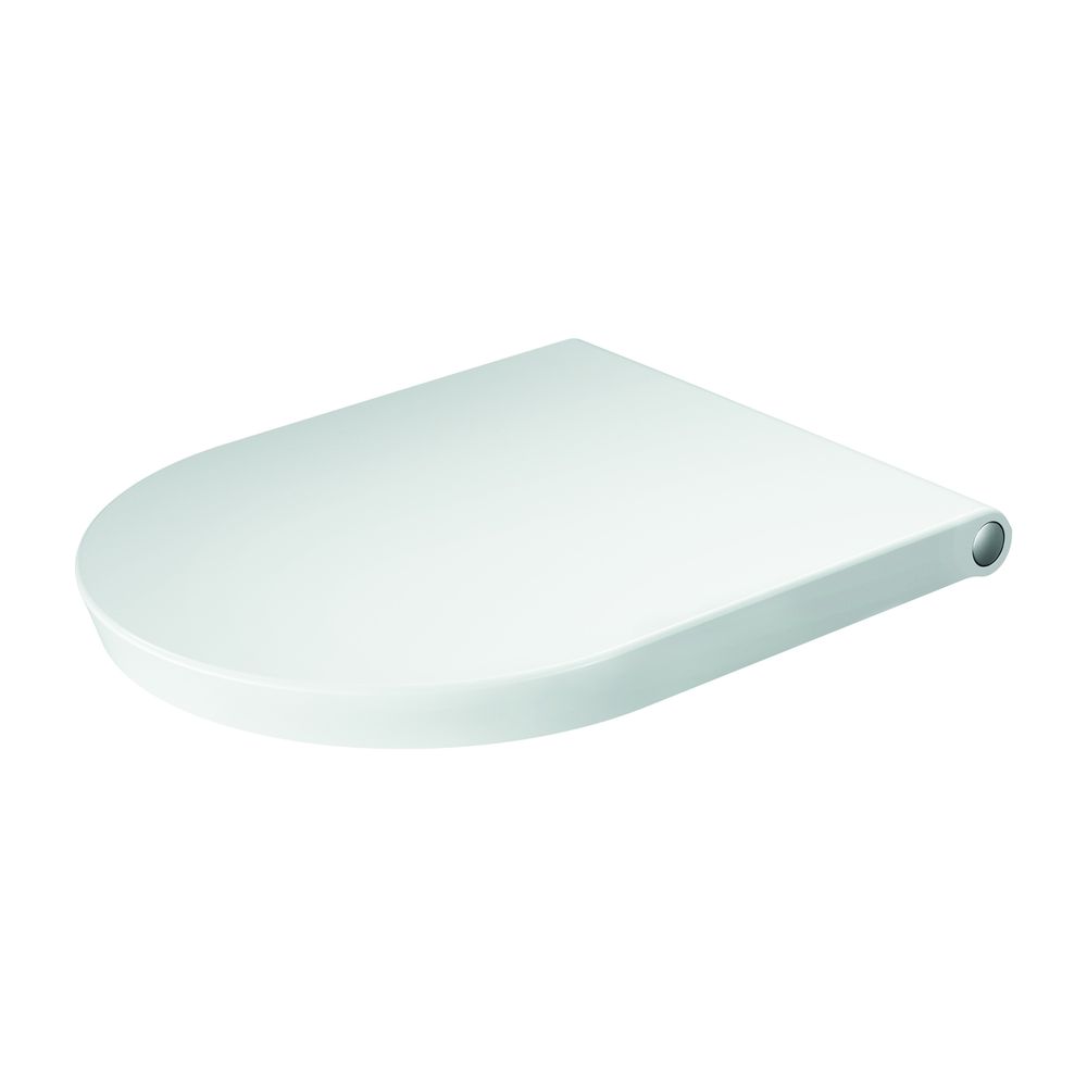 Siège de WC Duravit White Tulip, blanc brillant, 372x65x466 mm, à fermeture automatique, garniture amovible, à chevauchement