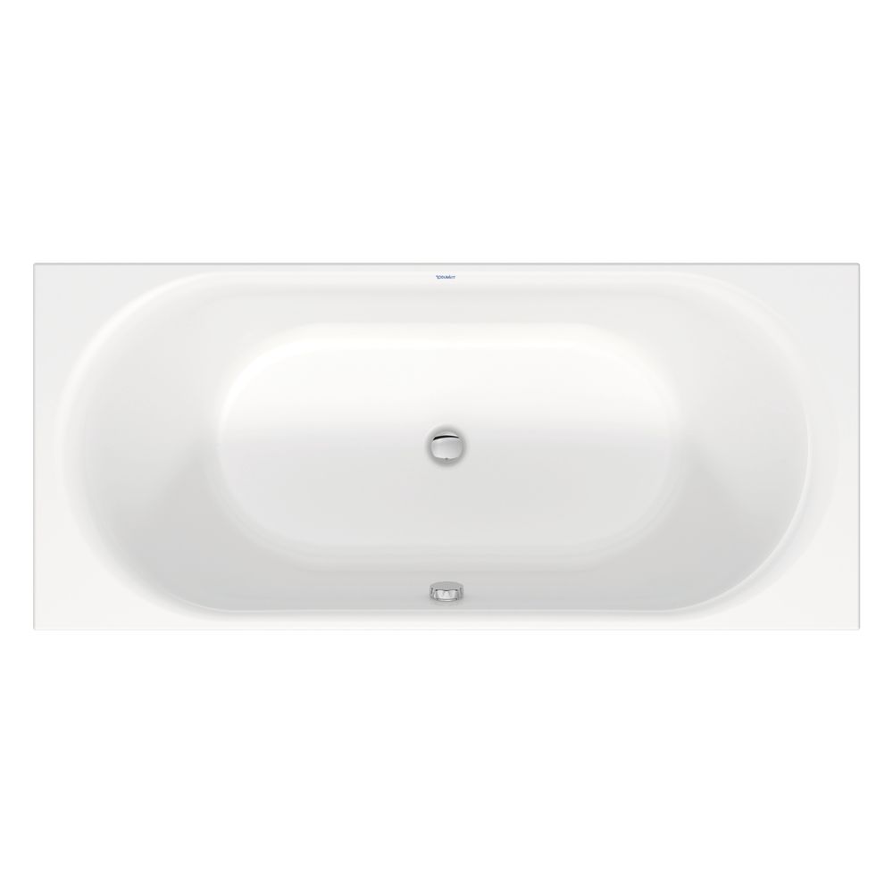 Duravit D-Neo Baignoire 485x800x1800 mm, 230 l, blanc brillant, rectangulaire, encastrable, 2 dosserets inclinés 465 mm
