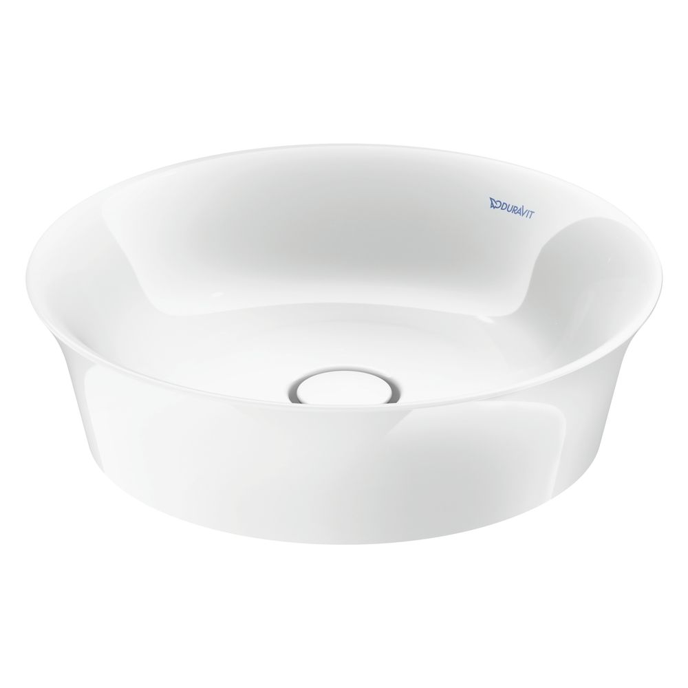 Duravit White Tulip vasque sur colonne 430 mm blanc brillant DuraCeram®, ronde, sans trop-plein ni trou de robinetterie