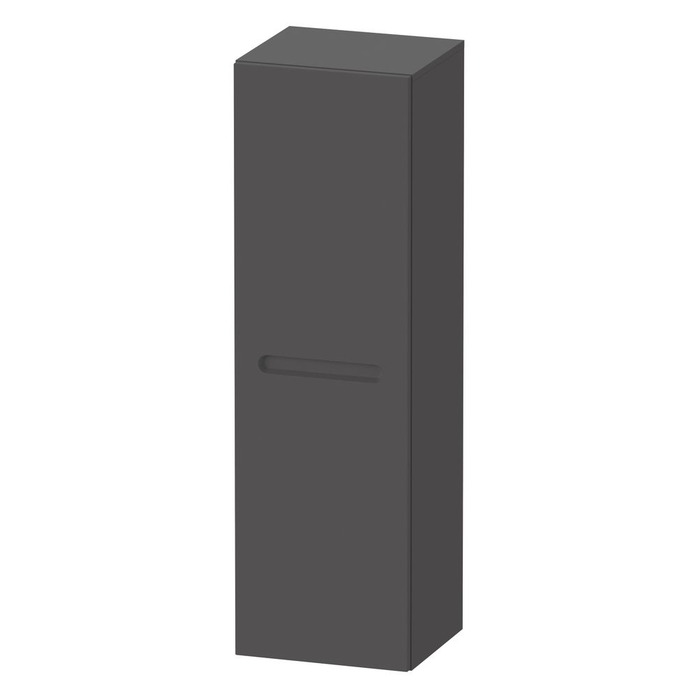 Duravit No.1 meuble bas, décor graphite mat 360x400x1320 mm, 1 porte L, 4 étagères en verre, encoche de préhension, réf. N11308L49490000