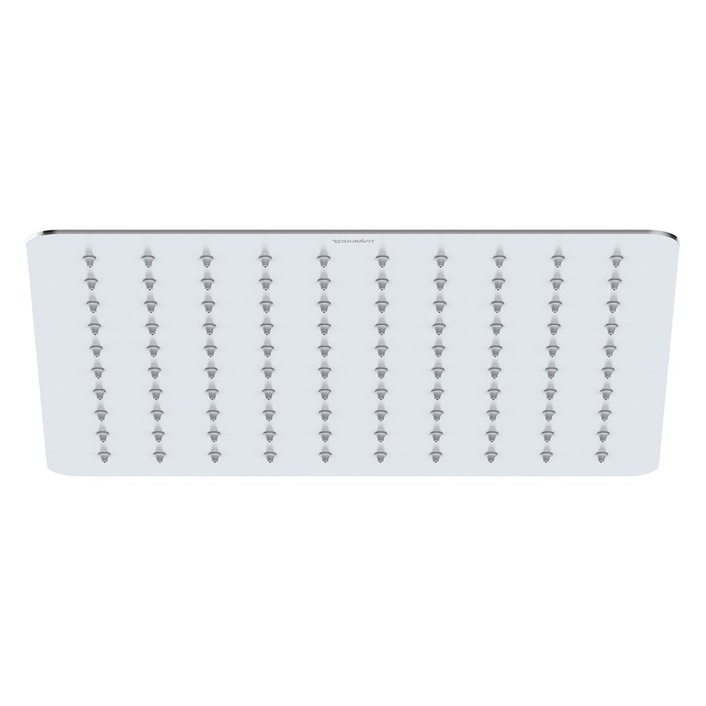 Duravit Douchette de tête, Chrome brillant, Acier inoxydable, Carrée, 300x300 mm, 26 l/min, Rain, Montage plafond/mur