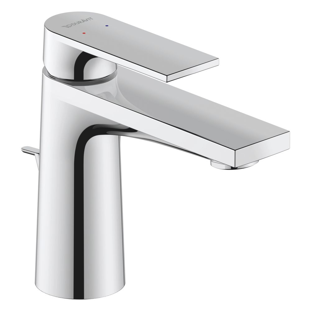 Duravit Tulum by Starck Mitigeur monocommande pour lavabo S, Chromé, 5 l/min, avec garniture, Levier, Portée 110 mm, Hauteur 140 mm