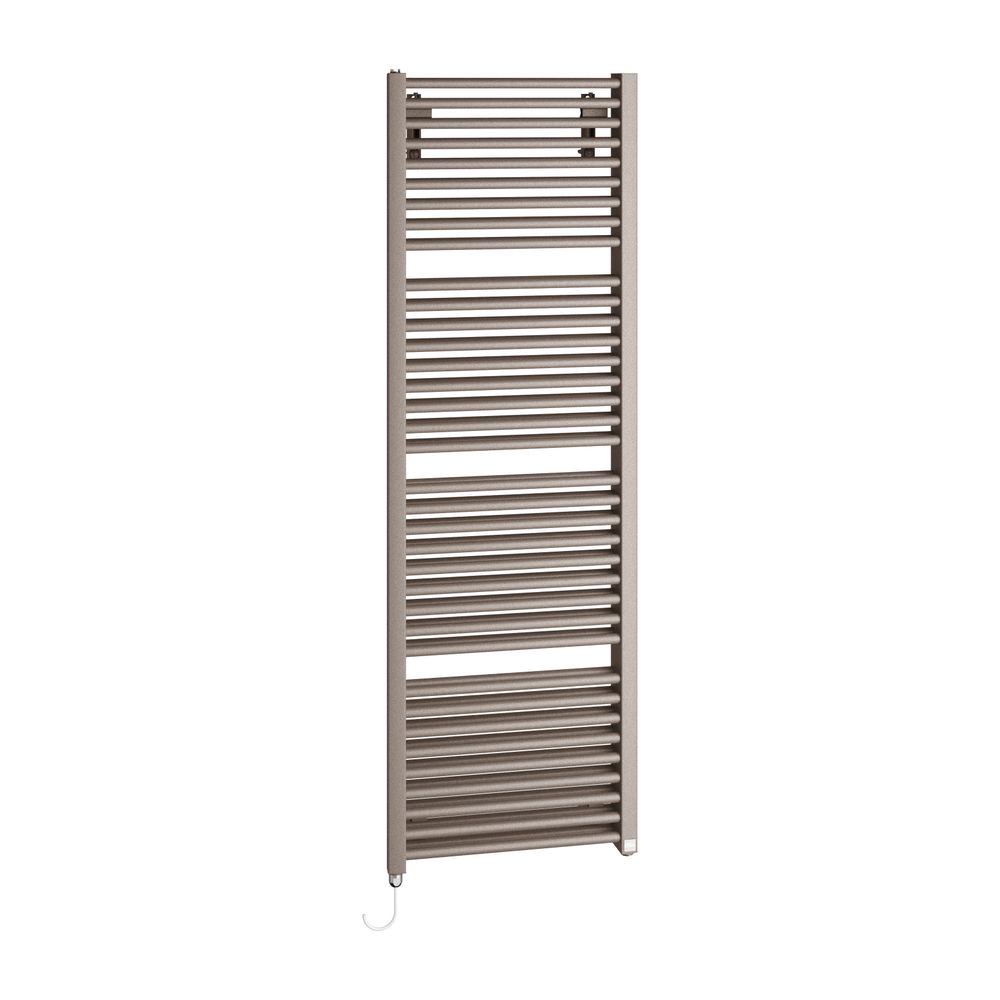 Kermi Duett-E radiateur électrique pour salle de bain 1492x74x934 mm, FWS, raccordement à droite, 1500W, Noir Soft