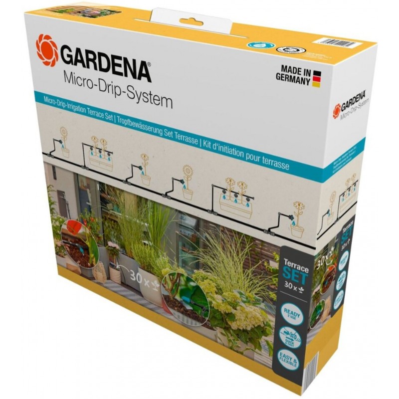 Kit de démarrage Micro-Drip-System Gardenia pour terrasses 30 plantes 13400-20