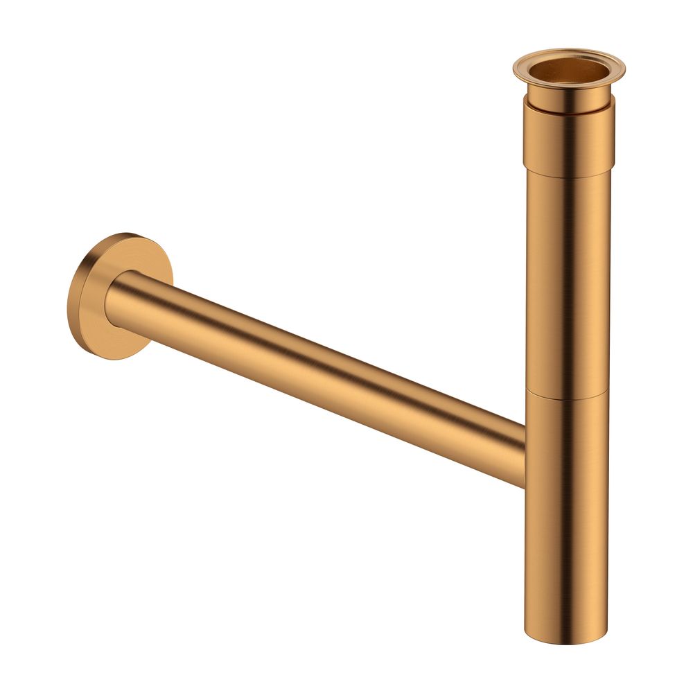 Duravit Siphon Design Universel Bronze brossé, Laiton, horizontal, pour lavabo