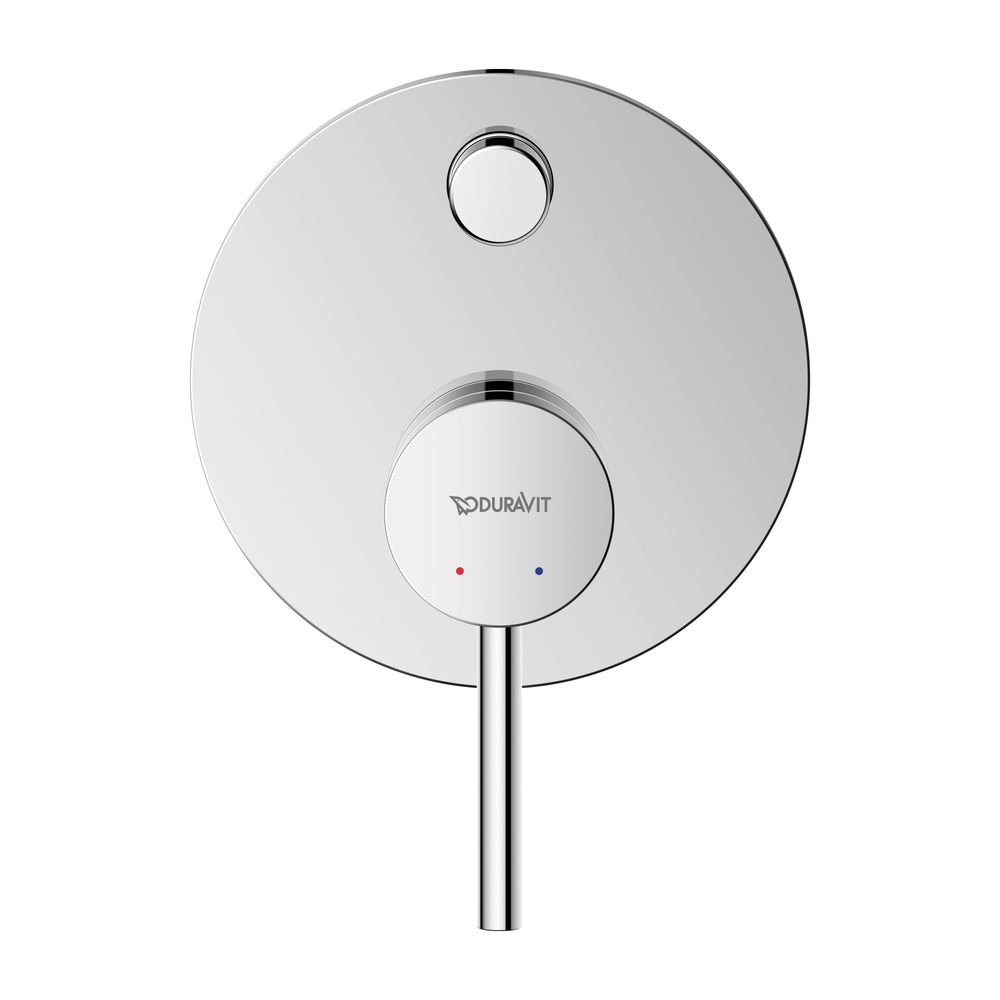 Duravit Circle Mitigeur monotrou encastré Set, 2 utilisateurs, chromé, bec de baignoire, douchette manuelle, 24 l/min, rosace ronde