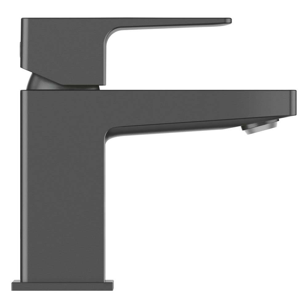 Duravit Manhattan Mitigeur monocommande pour lavabo S, noir mat, 4,5 l/min, levier, portée 95 mm, hauteur 138 mm