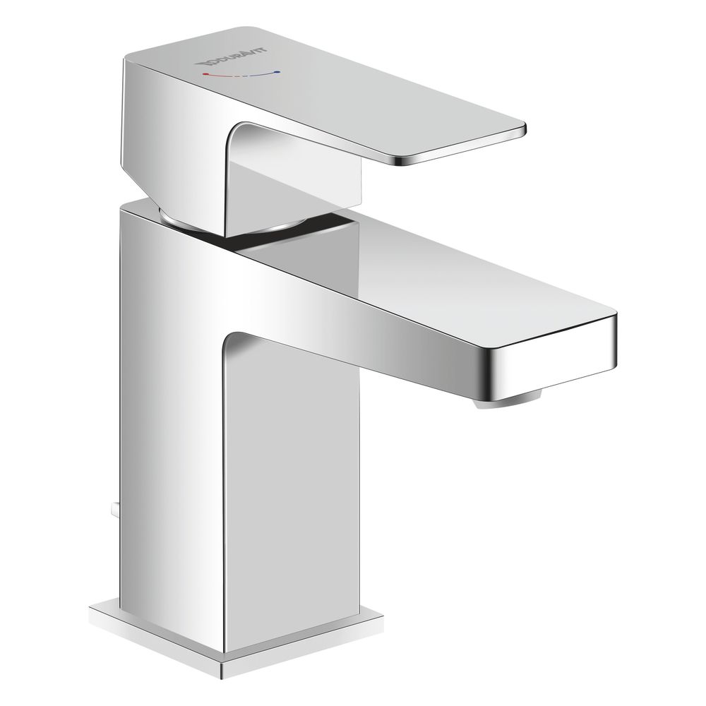 Mitigeur monocommande Duravit Manhattan pour lavabo S FreshStart, chromé, 4,5 l/min, avec garniture, levier, portée 95 mm, hauteur 138 mm