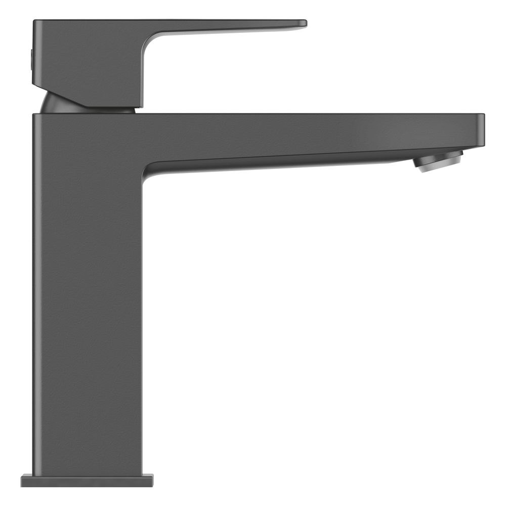 Duravit Mitigeur monocommande pour lavabo Manhattan M, noir mat, 4,5 l/min, levier, portée 129 mm, hauteur 170 mm