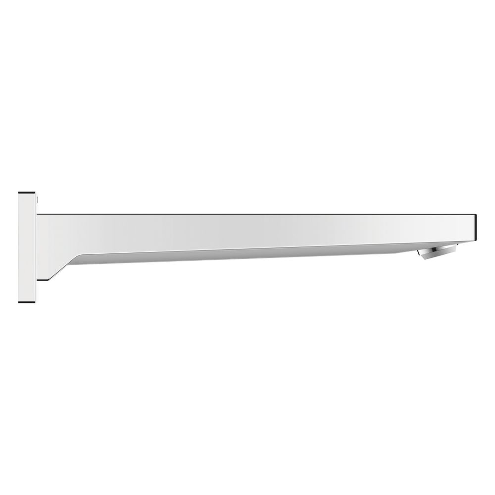 Duravit Arrivée d'eau pour baignoire Manhattan, chrome haute brillance, rosace carrée, saillie 189 mm, 19,5 l/min