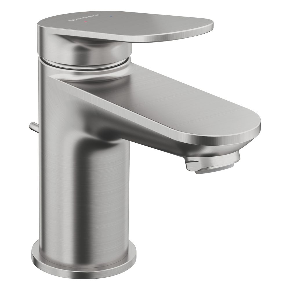 Mitigeur monocommande Wave Duravit S, acier brossé, 5 l/min, levier, avec garniture, portée 95 mm, hauteur 137 mm