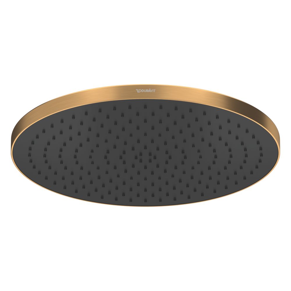 Pommeau de douche Duravit, Bronze brossé, Plastique, MinusFlow, Rond, Ø 230 mm, 9 l/min, Rain, Montage plafond/mur