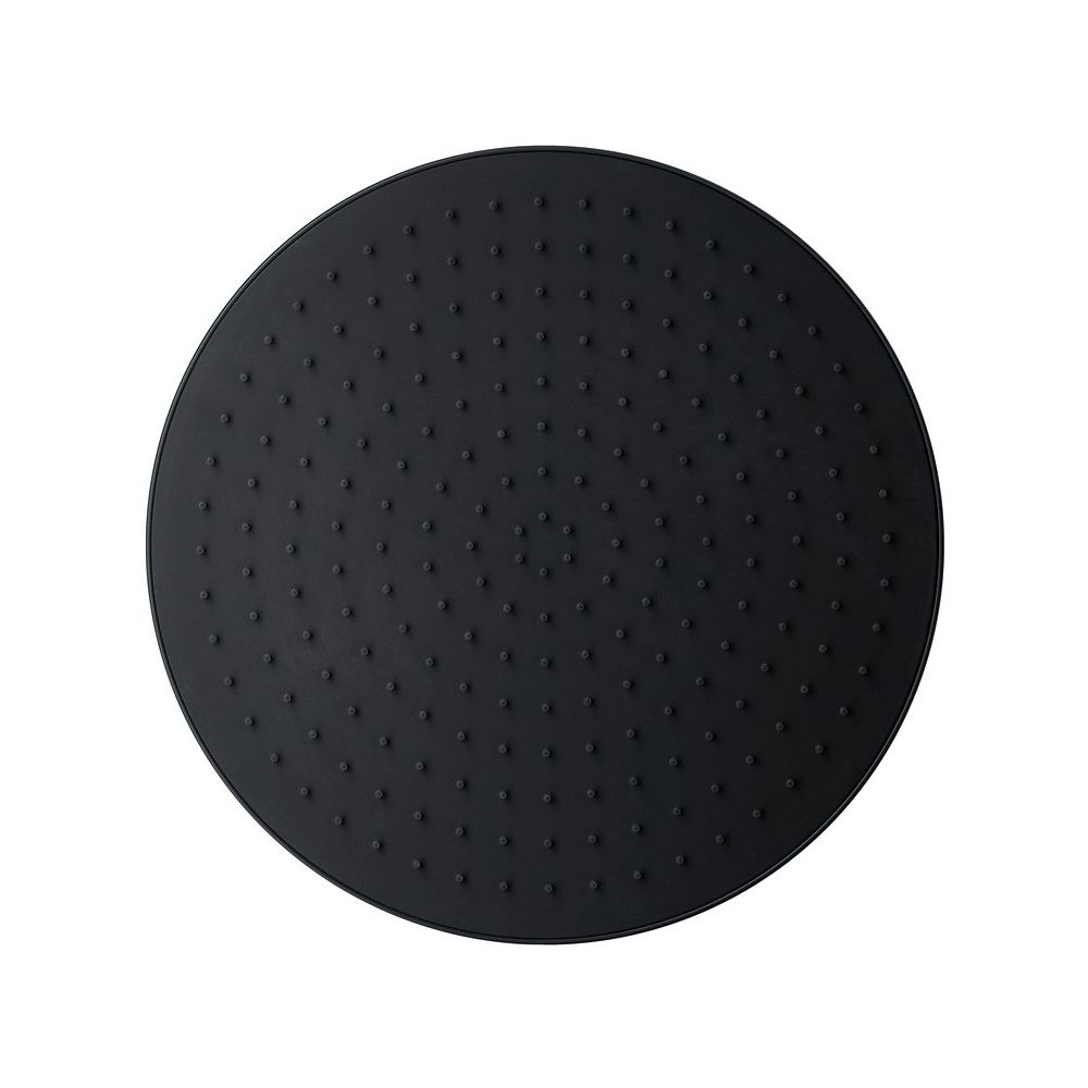 Duravit Pommeau de douche de tête, noir mat, plastique, MinusFlow, rond, Ø 230 mm, 9 l/min, Rain, montage plafond/mural
