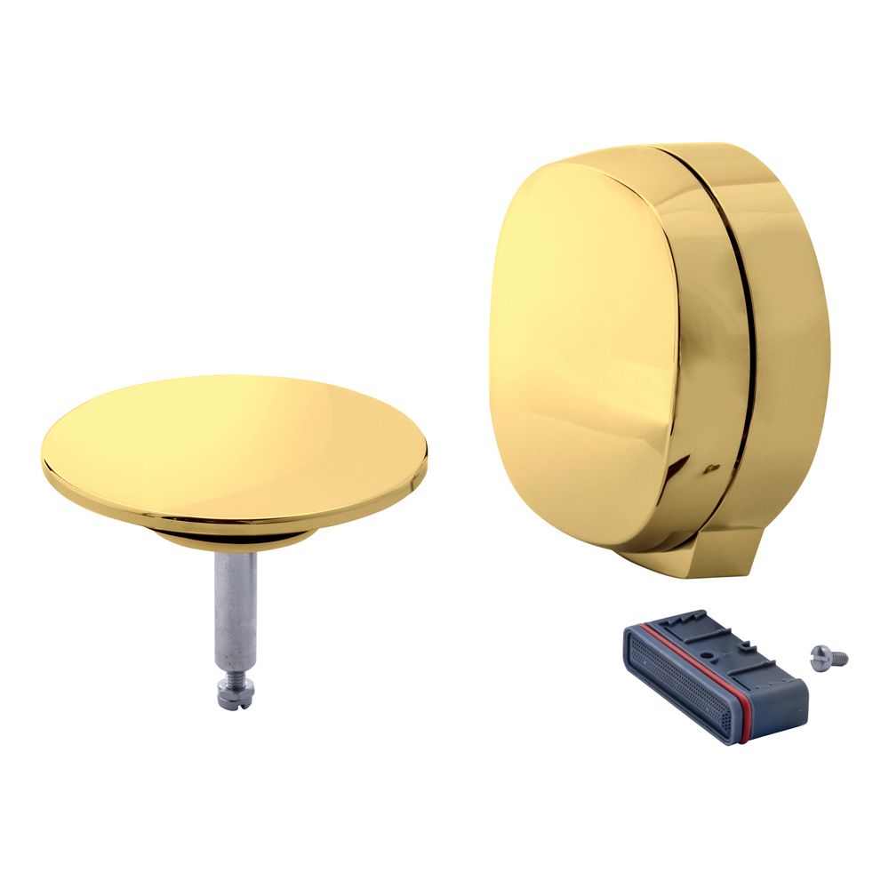 Set d'équipement Duravit, or poli, avec poignée tournante, cache entrée de baignoire, aérateur, cône de soupape, pour baignoires