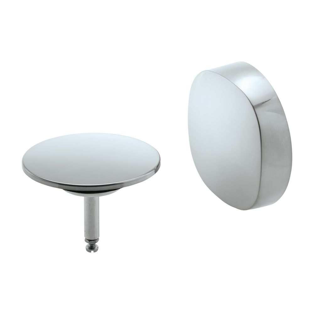 Duravit Kit d'équipement, Acier inoxydable brossé, avec poignée tournante et clapet de soupape pour garniture de trop-plein et d'évacuation de baignoire