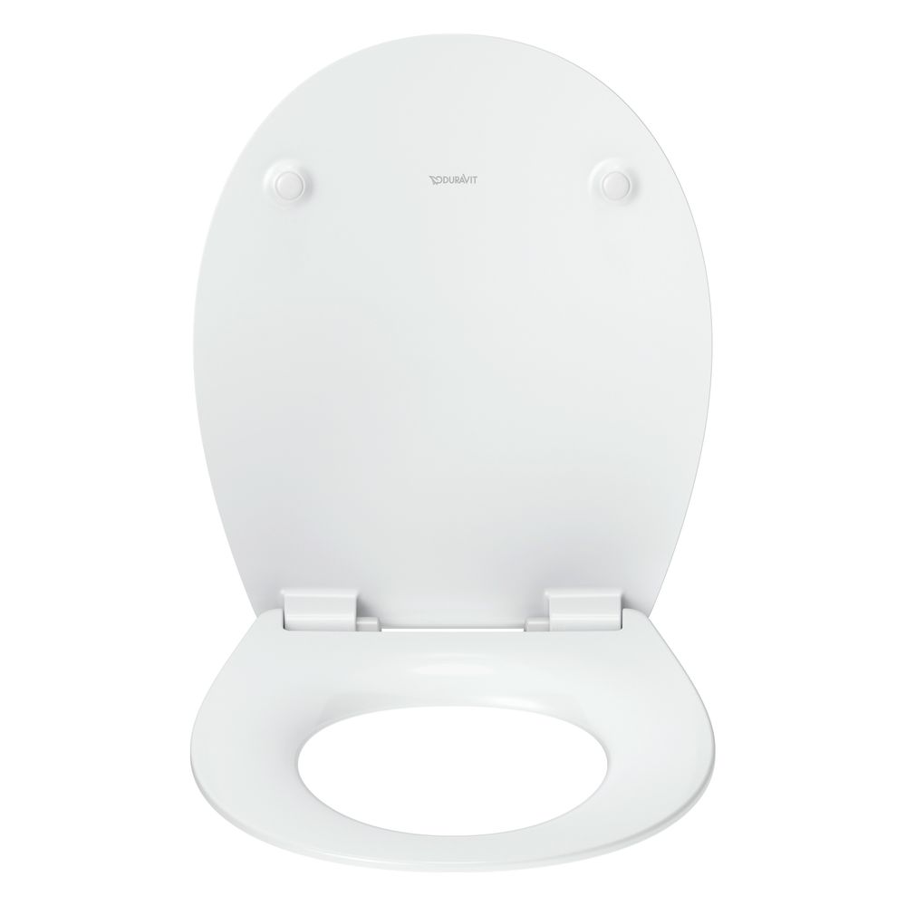 Duravit Univavo WC-Sitz ovale blanc 373x50x448 mm, avec fermeture automatique, garniture de siège amovible, chevauchant