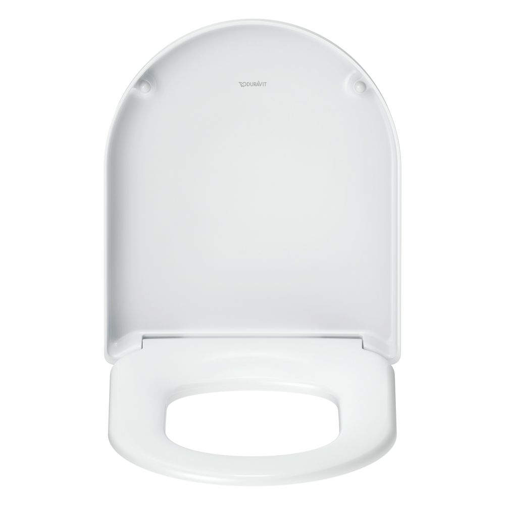 Siège WC Duravit Univavo en forme de D, 368x51x432mm, avec fermeture automatique, garniture de siège amovible, chevauchant