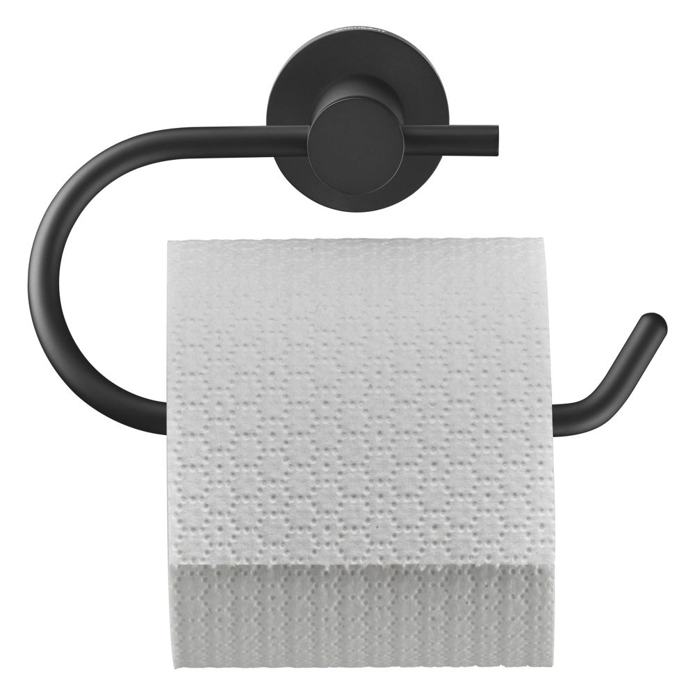 Duravit D-Code Porte-rouleau de papier toilette, support de rouleau 165x165x99 mm noir mat fixation par vis