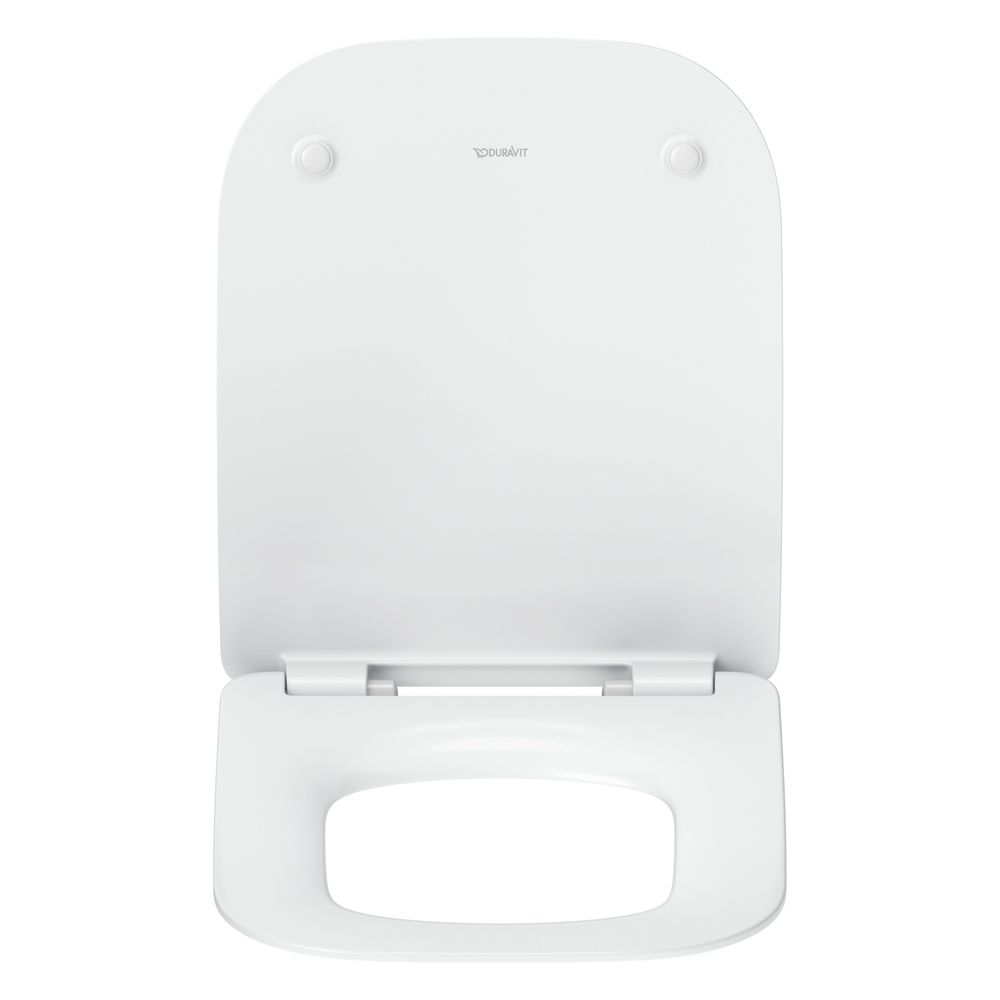 Abattant WC Duravit Univavo carré Blanc, 360x48x434mm, avec SoftClosing, garniture amovible, chevauchant