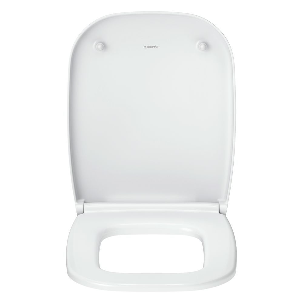 Siège de WC Duravit Univavo angulaire, blanc, 359x49x443 mm, avec fermeture automatique, garniture amovible, chevauchant