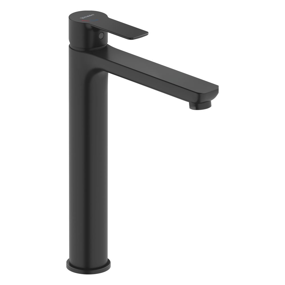 Duravit D-Code Mitigeur de lavabo monocommande 295 mm, noir mat, système de mélange céramique, portée 180 mm, 4 l/min