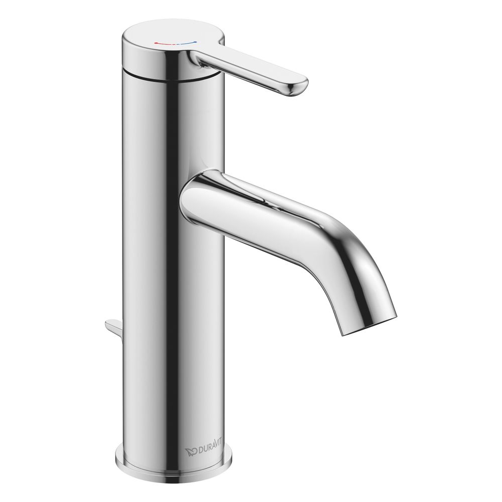 Robinet mitigeur monocommande Duravit C.1 pour lavabo FreshStart et MinusFlow, chromé, 4 l/min, avec garniture, portée 113 mm, hauteur 175 mm
