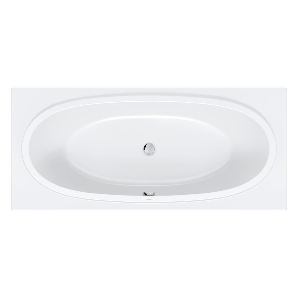 Baignoire Duravit Balcoon 485x800x1800mm, blanc brillant, rectangulaire, encastrable, 2 inclinaisons de dossier, 130l, revêtement acrylique sans joint