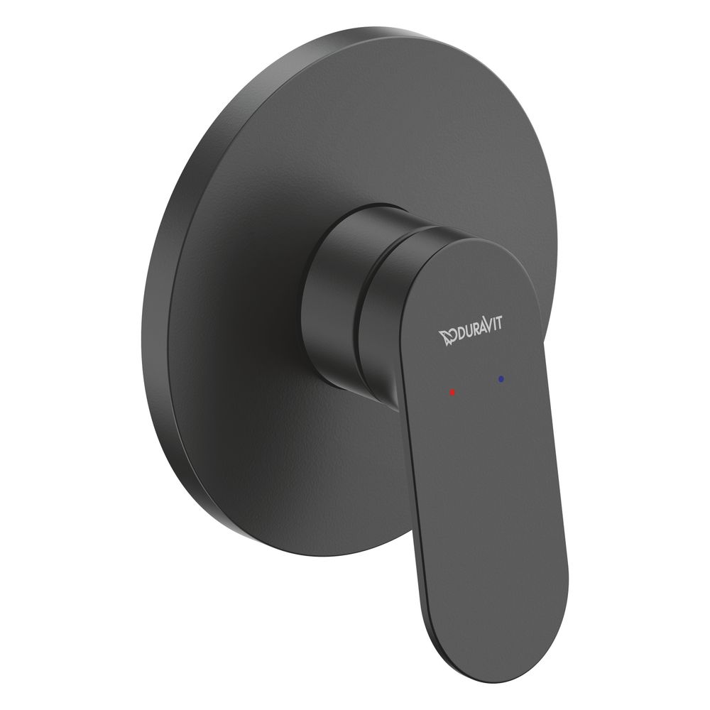 Duravit Wave Mitigeur monocommande encastré Set, 1 utilisateur, noir mat, 1 utilisateur, 21 l/min, rosace ronde