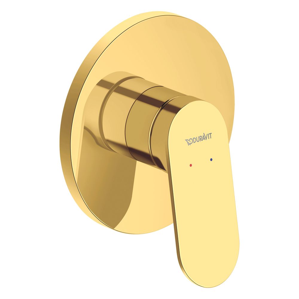 Duravit Wave Mitigeur monocommande encastré, 1 utilisateur, or poli, 21 l/min, rosace ronde