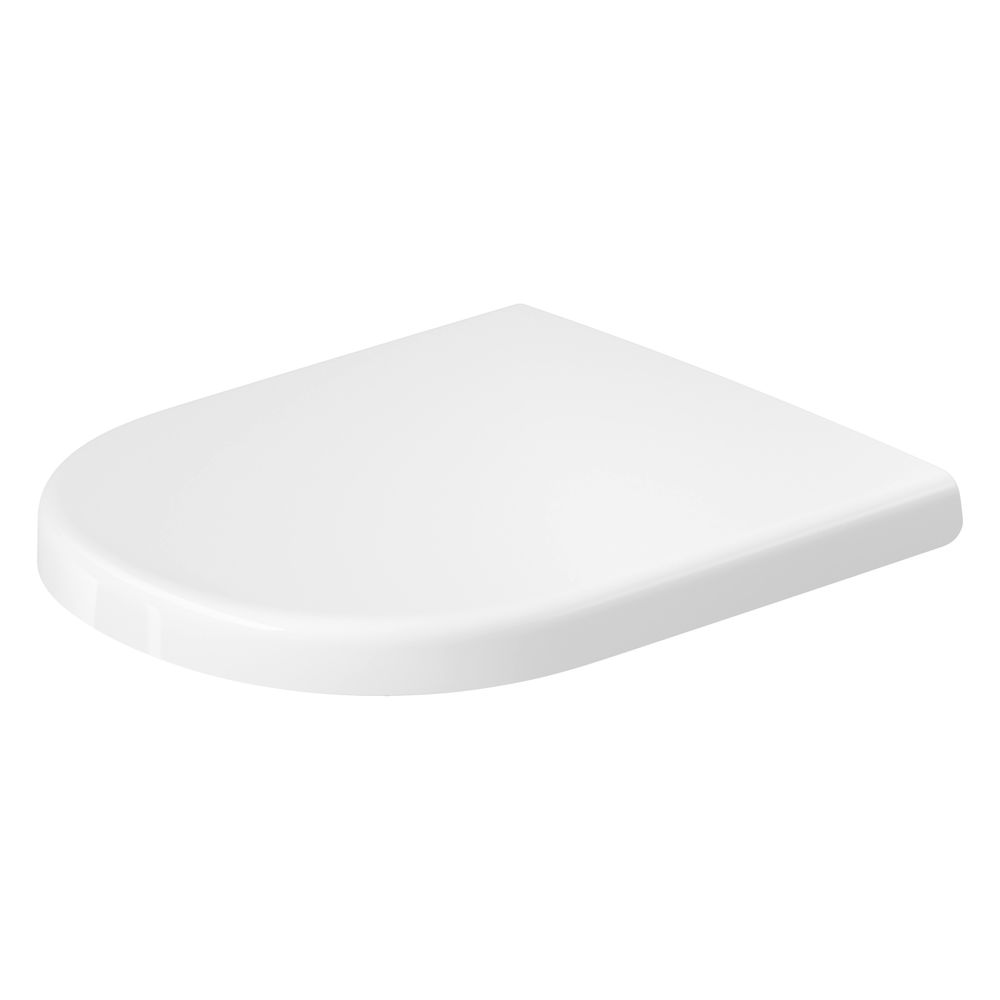 Siège WC D-Code Duravit blanc satiné, 360x40x420 mm, avec fermeture automatique, garniture amovible